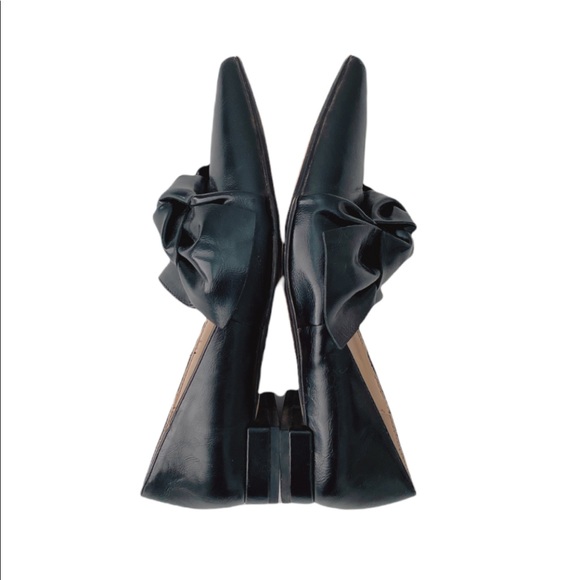 Zara Black Bow Top Flats - Picture 5 of 8